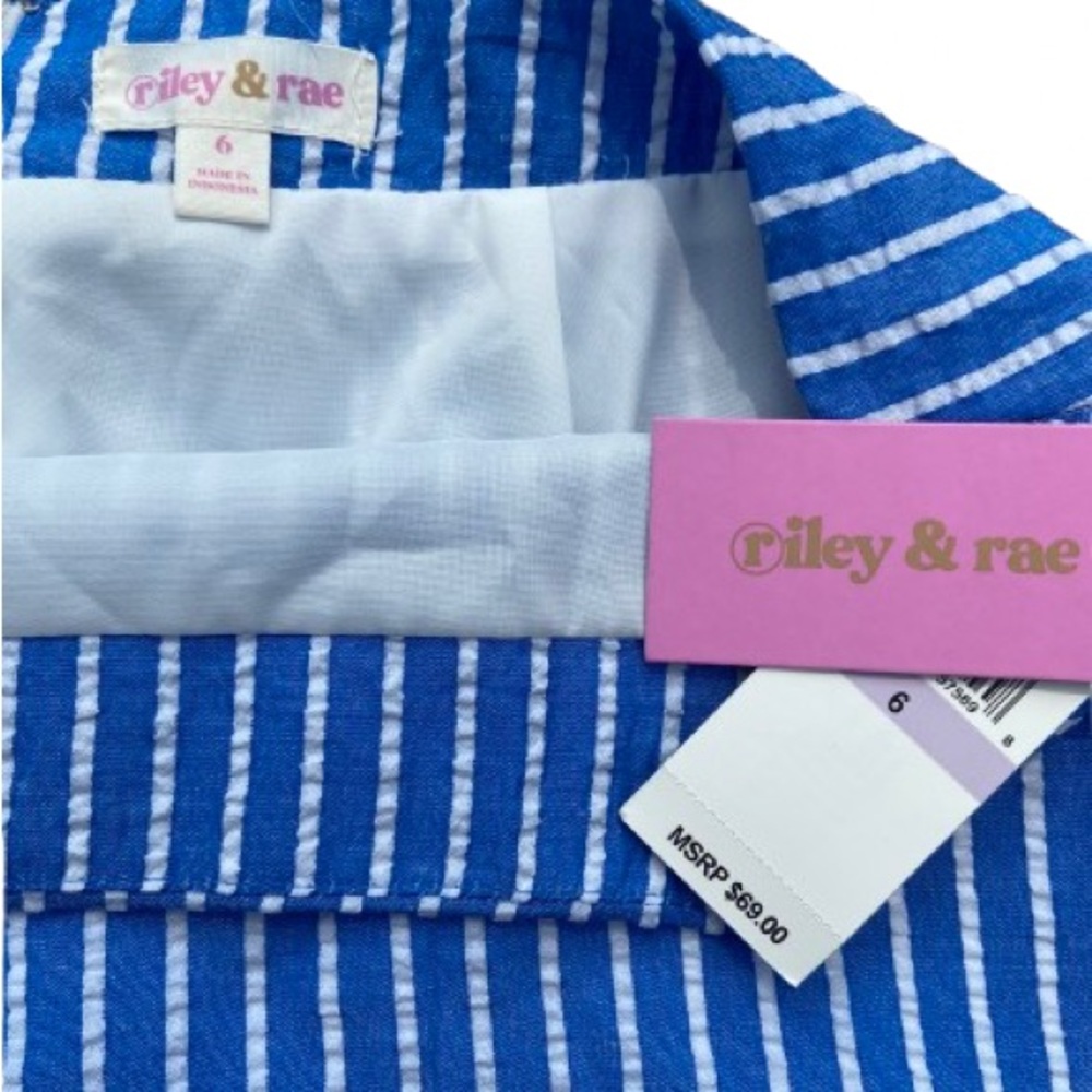 Riley & Rae Blue Ribbed Mini Pencil Skirt - Picture 2 of 5